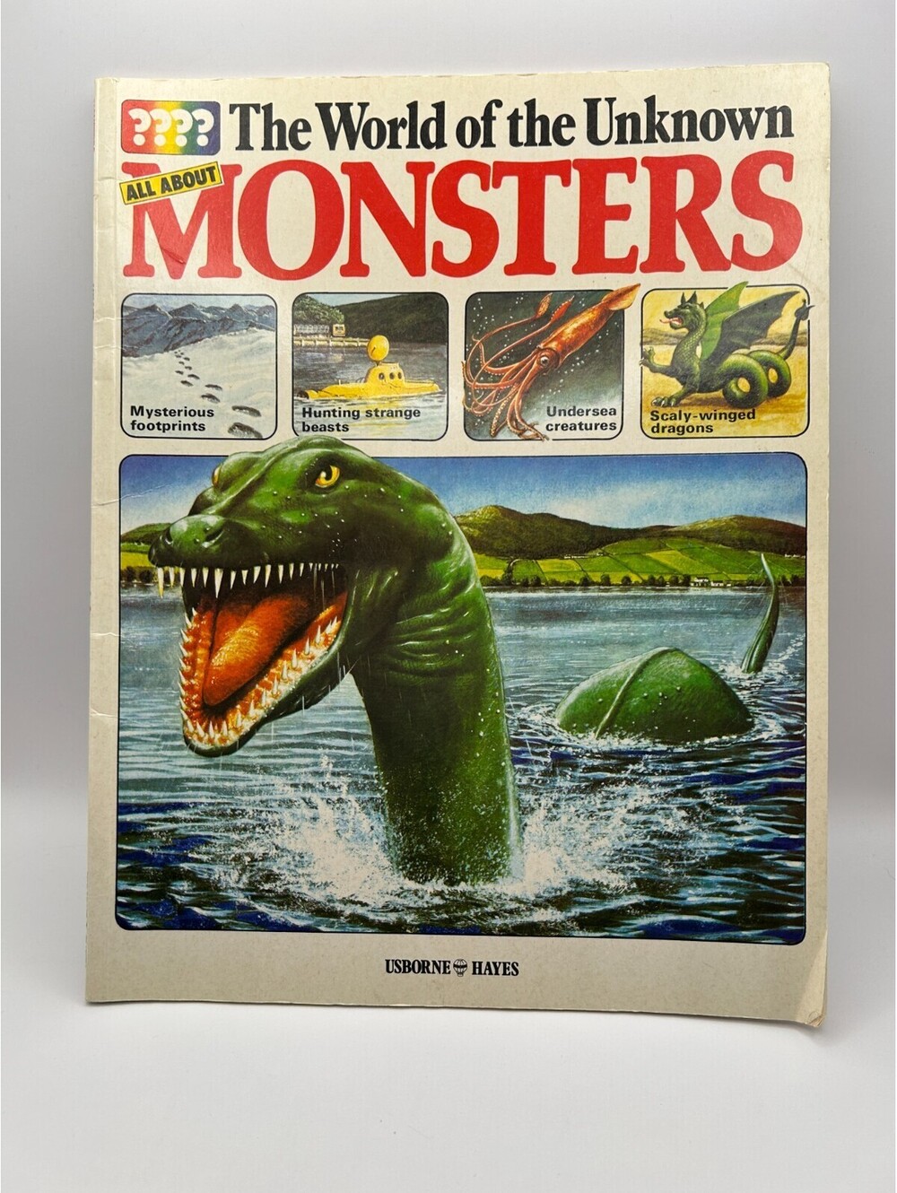 Usborne World of the Unknown All About Monsters Vintage 1977 Paperback Hayes
